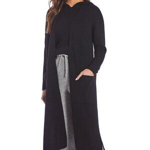 NWT Van Winkle & CO. Black Luxury Cashmere Shawl Collar Coordinating Duster